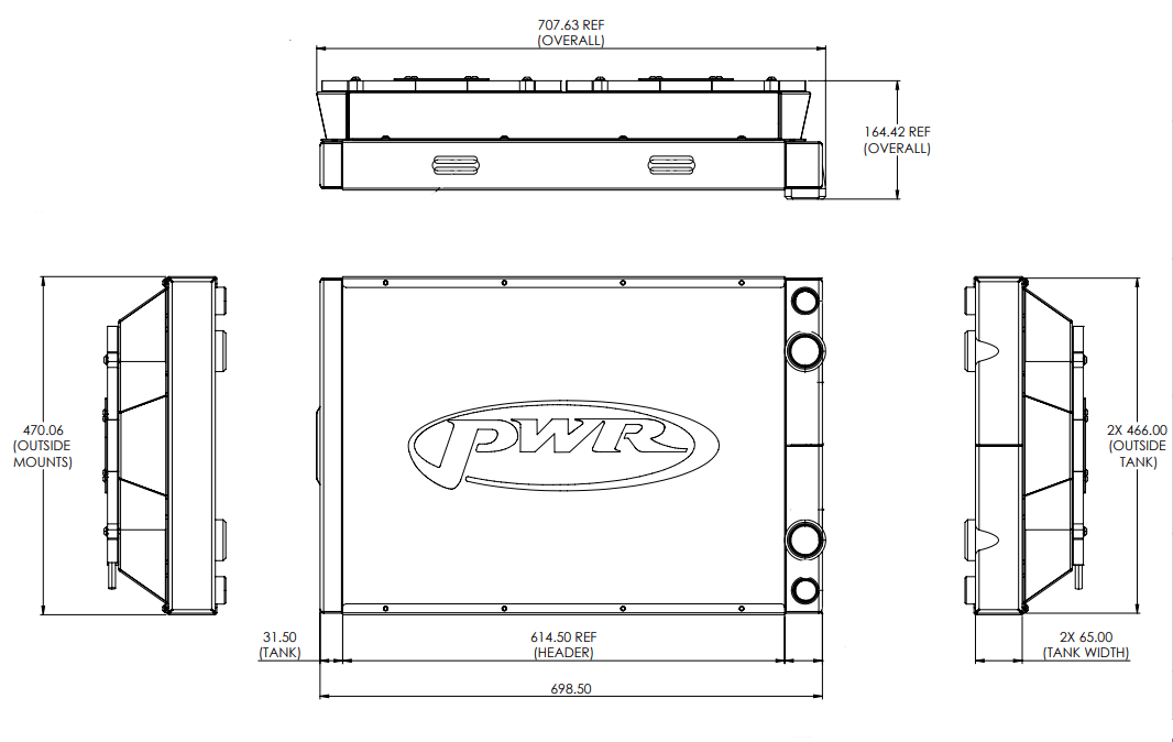 Pwr Radiator. Over Flow PWR - Universal Drift Radiators – PWR Advanced Cooling Technology USA